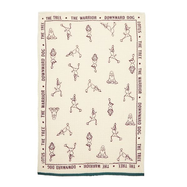 Carolyn Donnelly Eclectic Animal Yoga Tea Towel