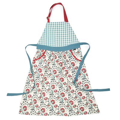 Carolyn Donnelly Eclectic Gingham Floral Apron thumbnail