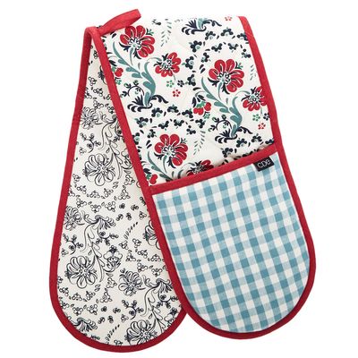 Carolyn Donnelly Eclectic Gingham Double Oven Glove thumbnail