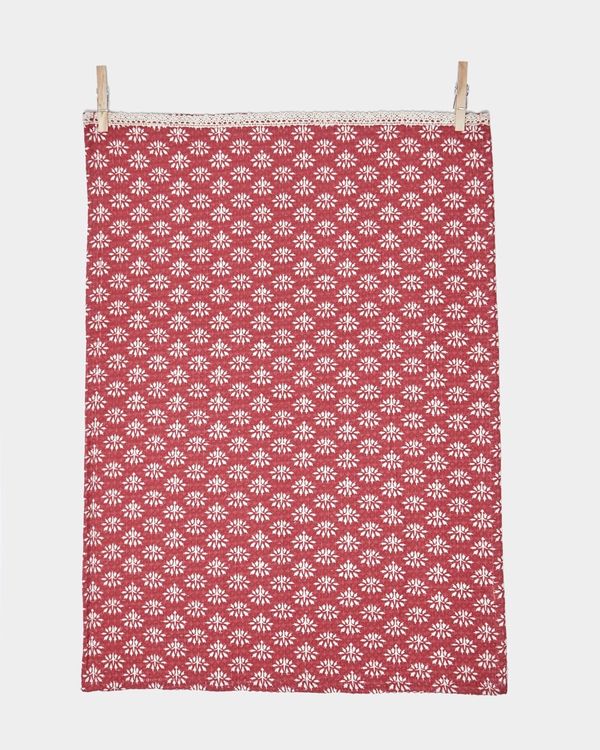 Carolyn Donnelly Eclectic Printed Waffle Tea Towel