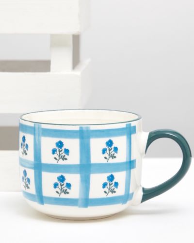 Carolyn Donnelly Eclectic Floral Check Mug