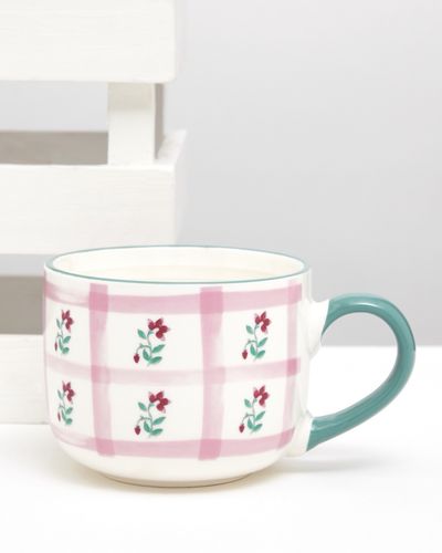 Carolyn Donnelly Eclectic Floral Check Mug thumbnail