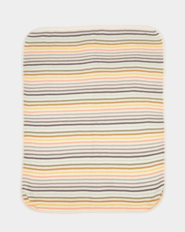 Carolyn Donnelly Eclectic Knitted Stripe Blanket