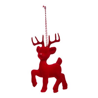 Carolyn Donnelly Eclectic Flocked Reindeer Decoration thumbnail