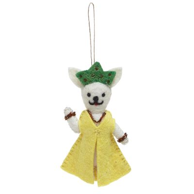 Carolyn Donnelly Eclectic Felt Dog In Dress thumbnail