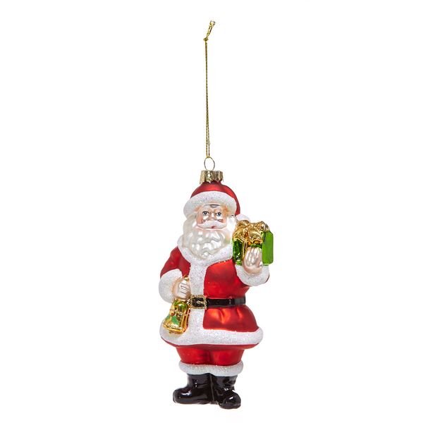 Carolyn Donnelly Eclectic Glass Santa Decoration