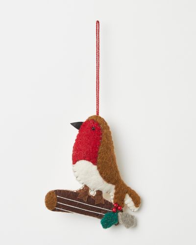 Carolyn Donnelly Eclectic Felt Robin On Branch thumbnail