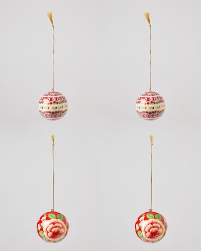 Carolyn Donnelly Eclectic Papier Mache Bauble Set - Pack Of 4 thumbnail