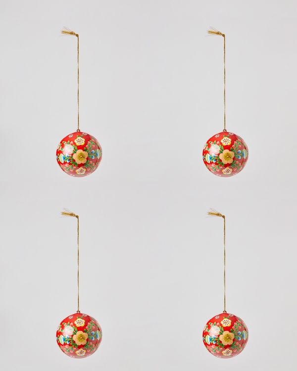 Carolyn Donnelly Eclectic Papier Mache Bauble Set - Pack Of 4