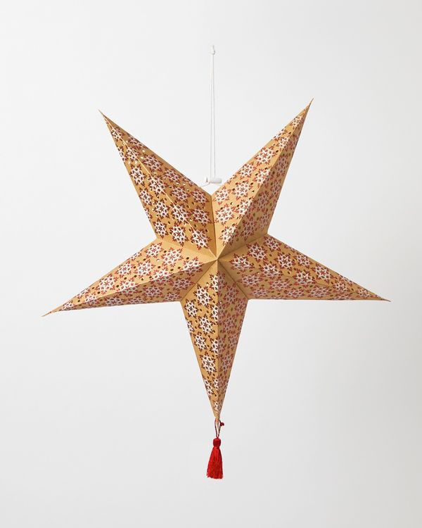 Carolyn Donnelly Eclectic Paper Star With Tassel