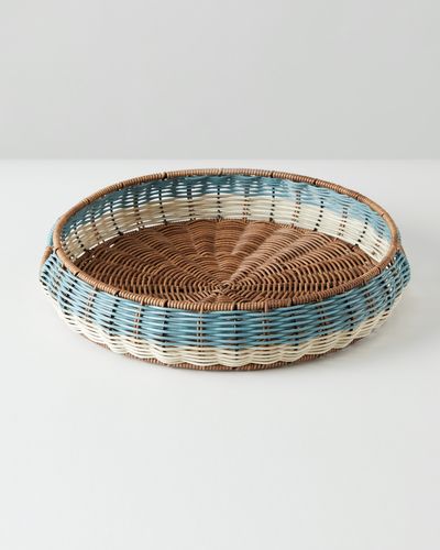 Carolyn Donnelly Eclectic Woven Circular Serving Tray thumbnail