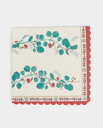 Carolyn Donnelly Eclectic Robin Scalloped Paper Napkin thumbnail