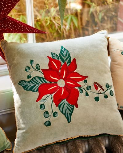 Carolyn Donnelly Eclectic Robin Floral Cushion