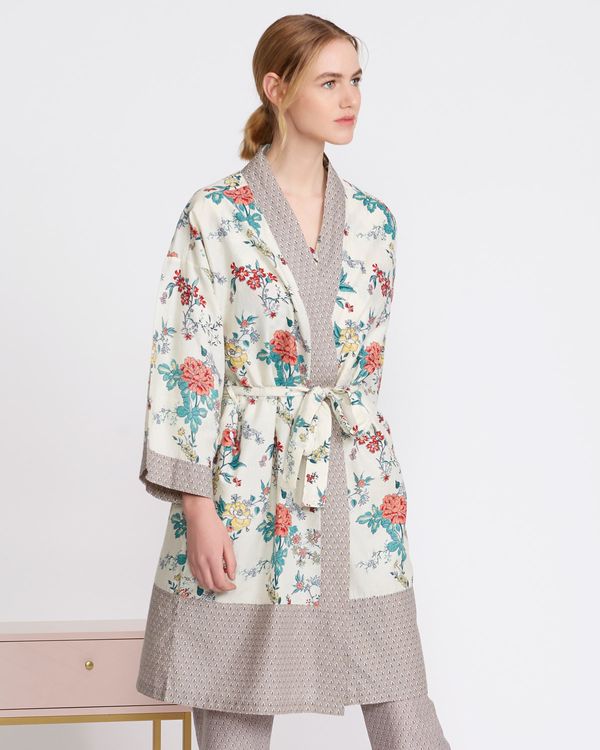 Carolyn Donnelly Eclectic Printed Cotton Kimono