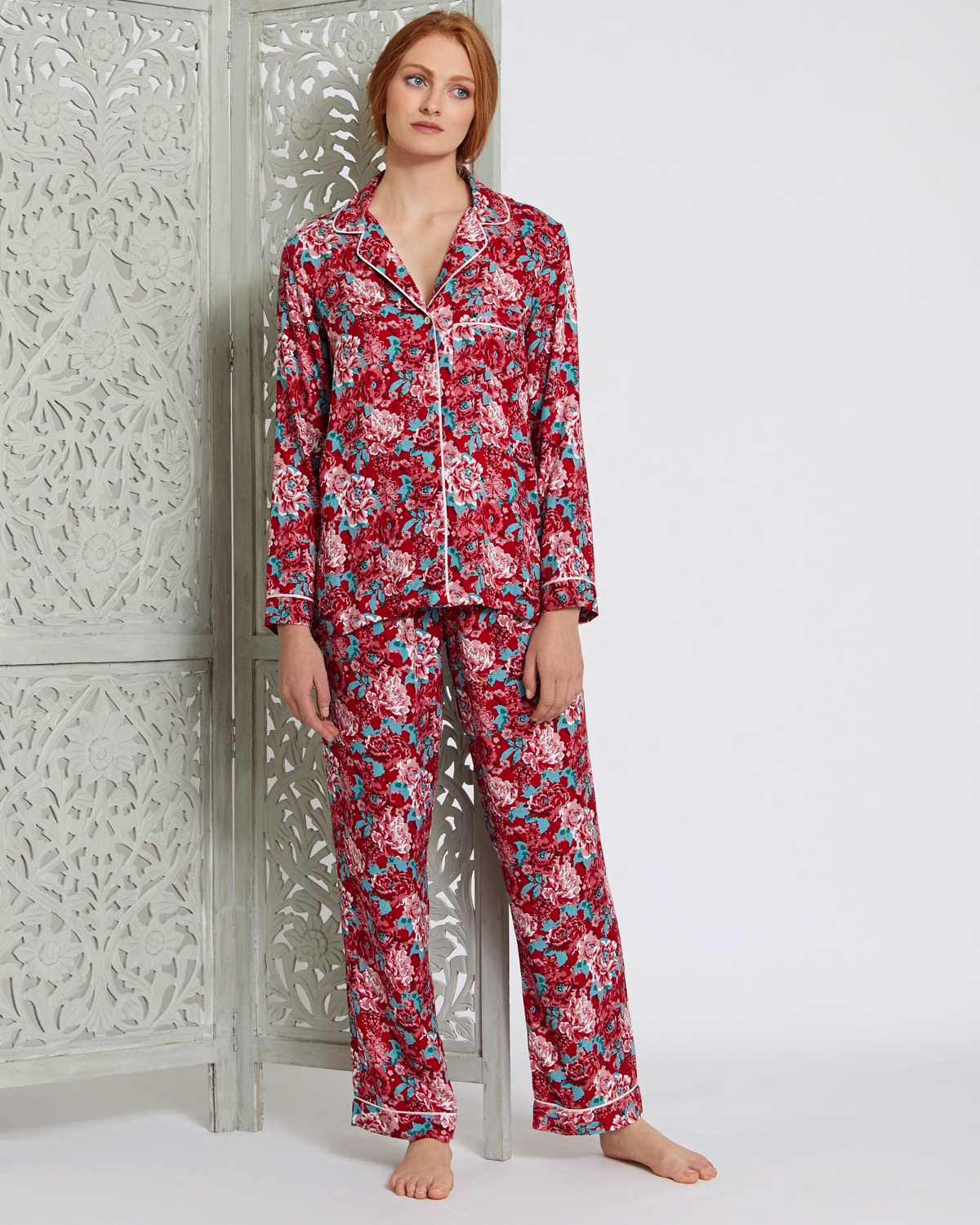 Dunnes Stores | Red Carolyn Donnelly Eclectic Boxed Kyoto Viscose Twill ...