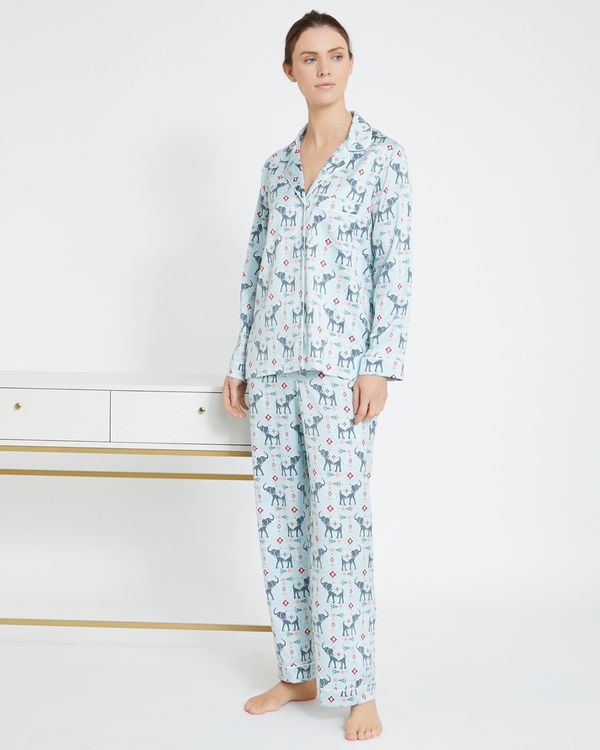 Carolyn Donnelly Eclectic Elephant Hammered Satin Pyjama Set