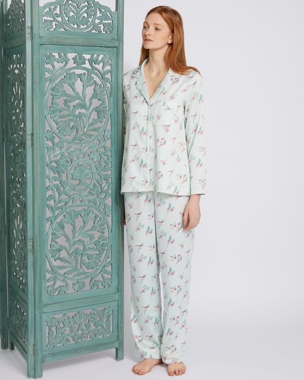 Carolyn Donnelly Eclectic Birdy Satin Pyjama Set In Box