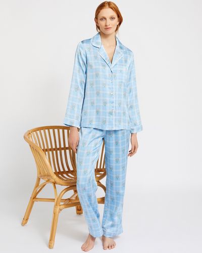 Carolyn Donnelly Eclectic Check Floral Pyjama Set thumbnail