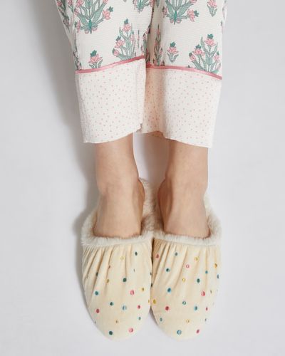 Carolyn Donnelly Eclectic Dotty Mule Slippers thumbnail