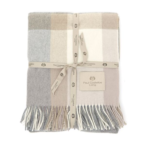 Paul Costelloe Living Plaid Cashmere And Wool Throw