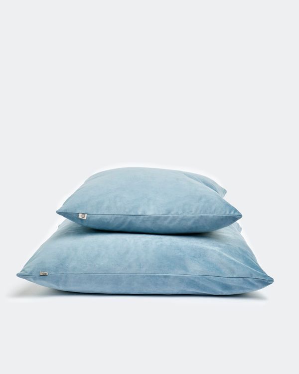 Paul Costelloe Living Blue Velour Cushion