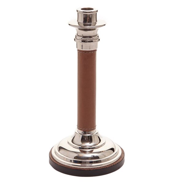 Paul Costelloe Living Leather Candlestick