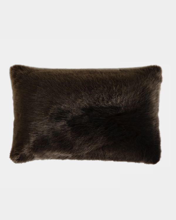 Paul Costelloe Living Brown Faux Fur Cushion