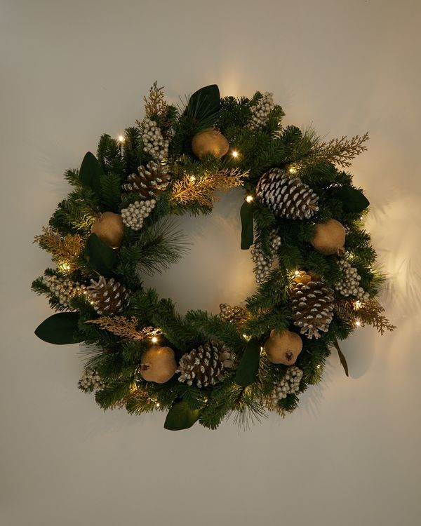 Paul Costelloe Living LED Gold XL Wreath