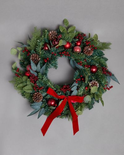 Paul Costelloe Living Red Bauble Wreath