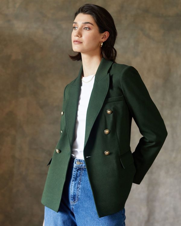 Gallery Double Breasted Military Blazer