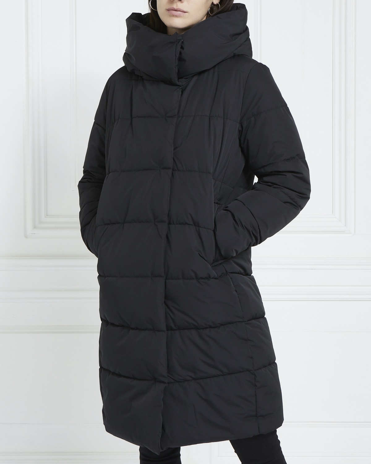 Dunnes Stores | Black Gallery Hooded Puffer Coat
