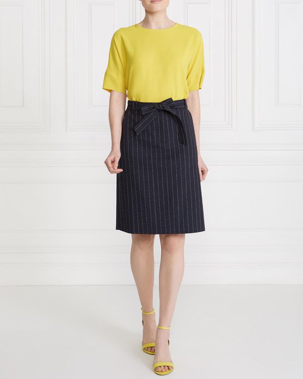 Gallery Linen-Blend Skirt