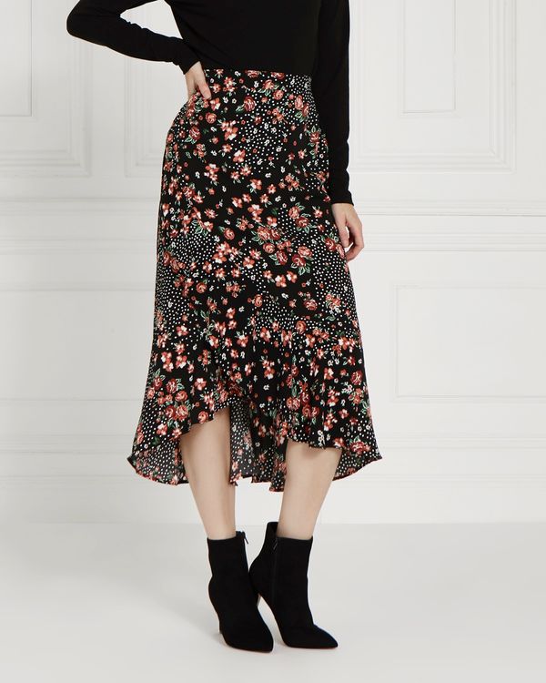Dunnes Stores | Black Gallery Floral Skirt