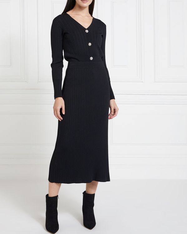 Dunnes Stores | Black Gallery Mistletoe Knit Skirt