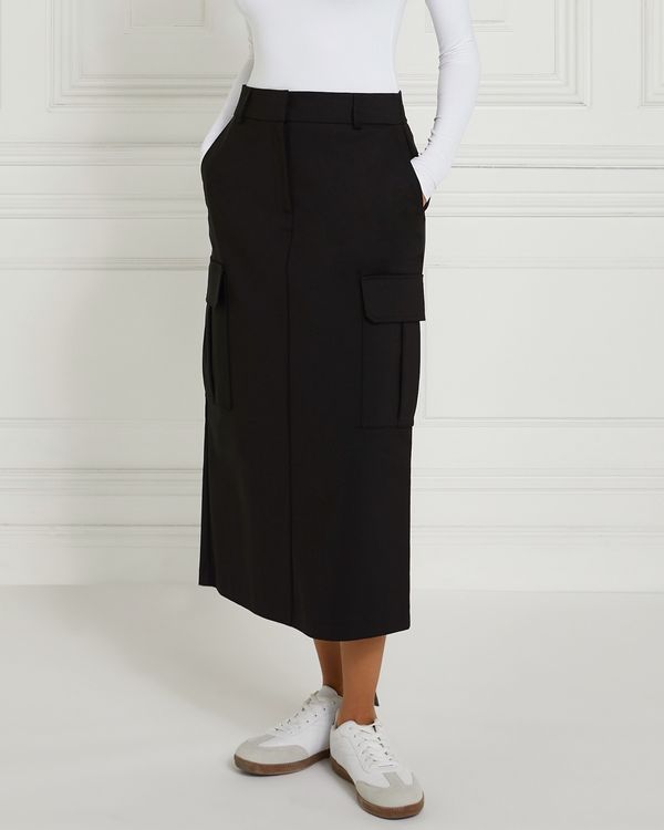 Dunnes Stores | Black Gallery Cargo Midi Skirt