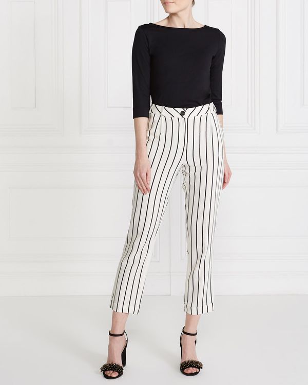 Gallery Stripe Linen Blend Trousers