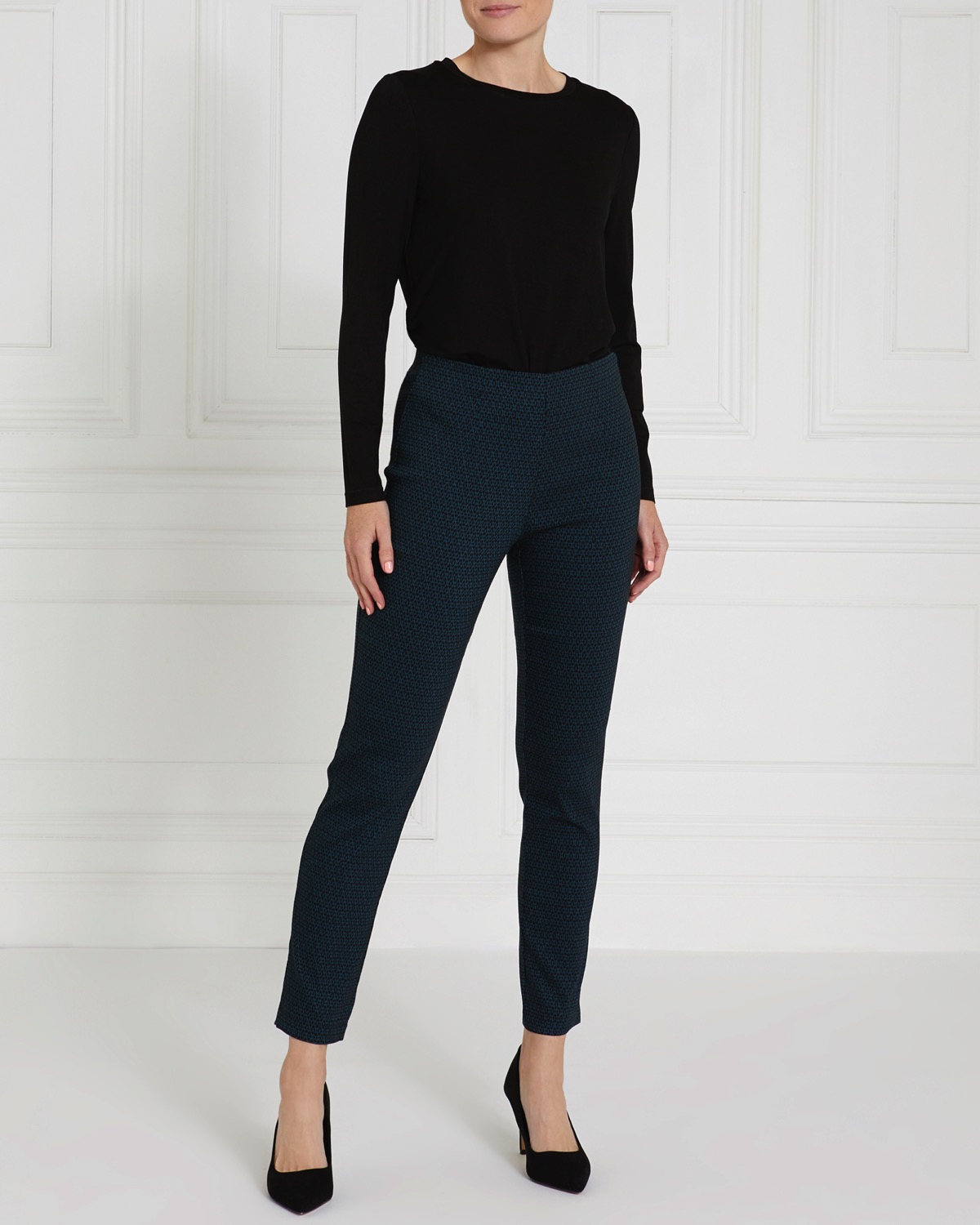 Dunnes Stores | Teal Gallery Jacquard Trouser