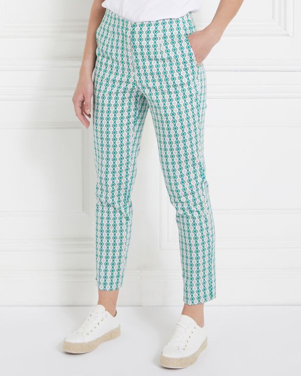 Dunnes Stores | Green Gallery Printed Trousers