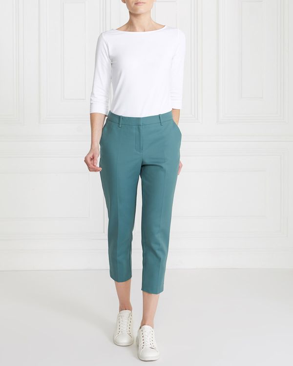 Gallery Compact Cotton Cropped Trousers