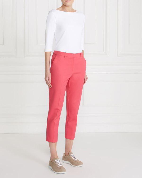 Gallery Compact Cotton Cropped Trousers