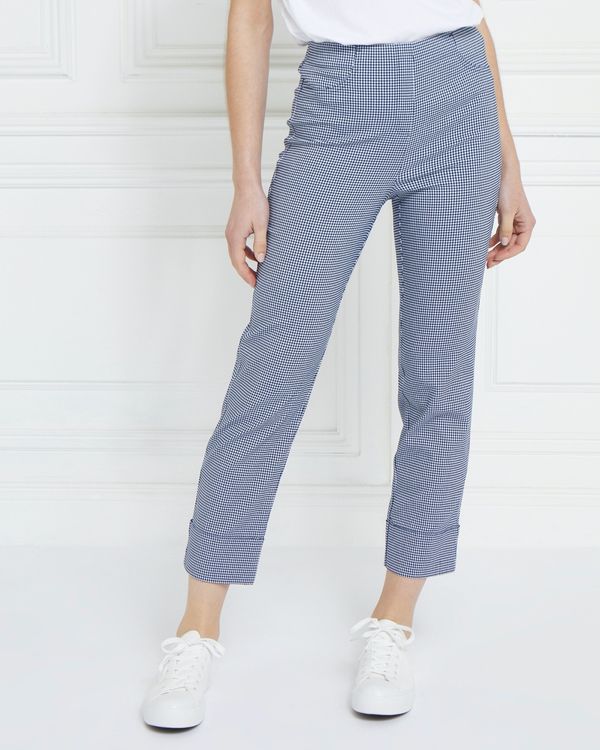 Gallery Stitch Detail Stretch Cropped Trousers