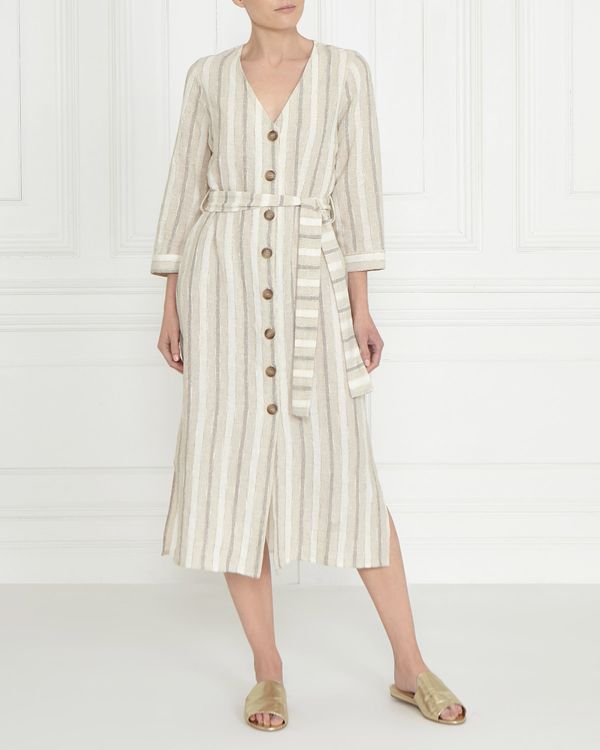 Gallery Stripe Linen Dress