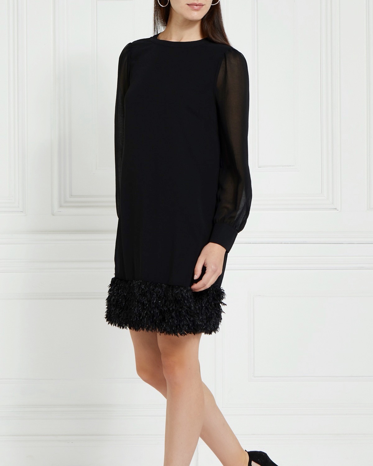 Little black feather dress