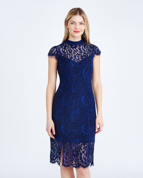 Gallery High Neck Lace Dress