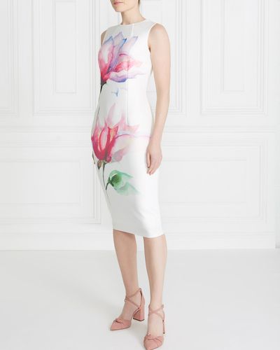 Gallery Linen-Blend Print Dress thumbnail