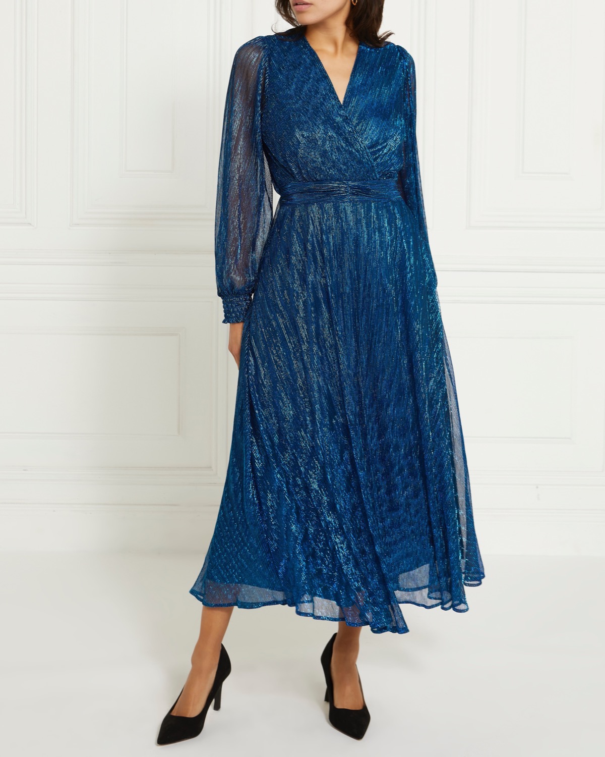 Dunnes Stores | Blue Gallery Plisse Midi Dress