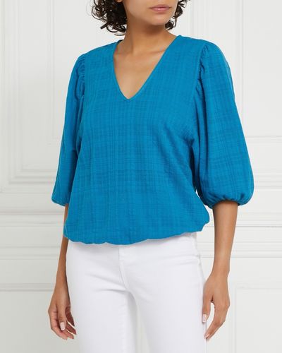 Gallery Paloma Check Texture Top
