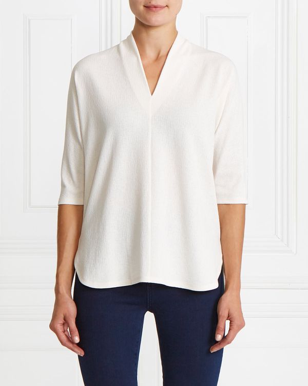 Gallery Textured V-Neck Top