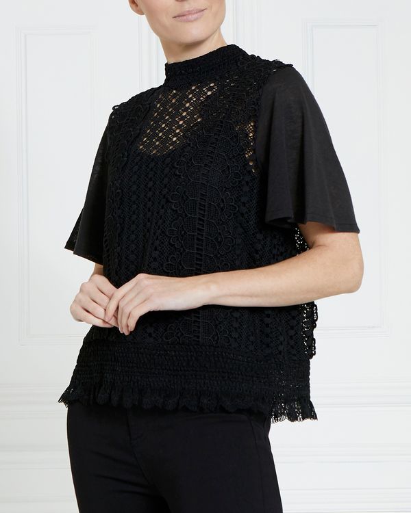 Gallery Sheered Lace Top