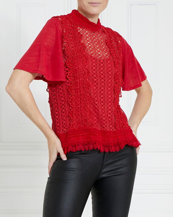Gallery Sheered Lace Top
